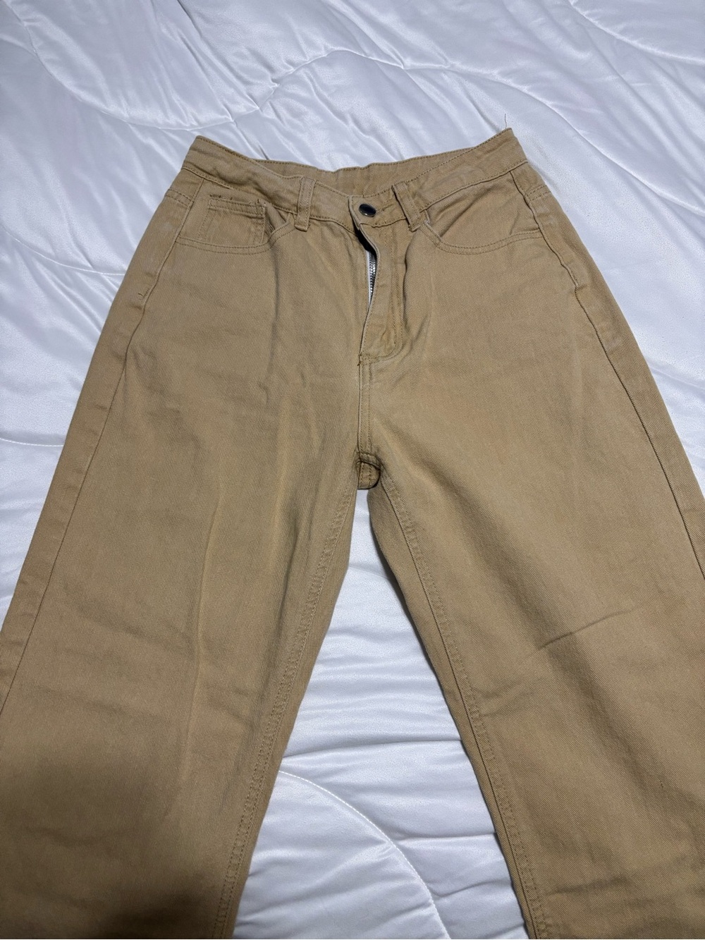 SHEIN Tan Straight Leg Pants